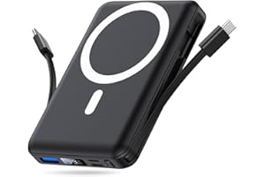 Yiisonger per Magsafe Powerbank 10000mAh, Caricatore Portatile Magnetico Wireless 22,5W, Ricarica Rapida con Display LED e cavo di ricarica USB-C/Lighting per iPhone 16/15/14/13/12 Pro/Pro Max/Plus