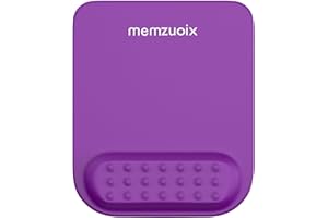 memzuoix Purple Ergonomic Mouse Pad with Wrist Rest Support,Premium Memory Foam Cushioning for Pain Relief, Non-Slip PU Base - Perfect for Laptop, Computer, and Home Office