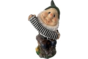 Decor Space Biancaneve ed i sette nani in poliresina da giardino nanetti per aiuola h 44 cm (Mammolo)