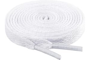 riemot Flat Shoe Laces 8 mm Wide Trainers Shoelace,Shoelaces for Sneakers,Safety Boots,Sports Shoes,Running Shoes,Replacement Trainer Shoe String for Men Women Adults Kids