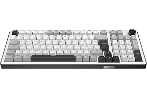 The G-Lab KEYZ Elite 400 WG - Clavier Gamer sans Fil, Tri Mode 2.4 Ghz/Bluetooth/Filaire - Clavier Mécanique Hot Swap, Switch Pré-lubrifié, Gasket 5 Couches, RGB+Macro - AZERTY FR - Windows/Mac