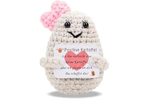 Aruigu Pocket Hug Positive Kartoffel, Kreative Strickwolle Kartoffel Puppe, Mutmacher Glücksbringer Beste Freundin Geschenke für Freundin Kleine Geschenke für Frauen, Krankenhaus Ggeschenk