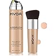 KYDA AirBrush Foundation Spray, Silky Foundation Makeup, High Coverage Smooth Creamy Finish, Lasting Lightweight Breathable, Moisturizing Makeup Foundation-#125 Nude Beige