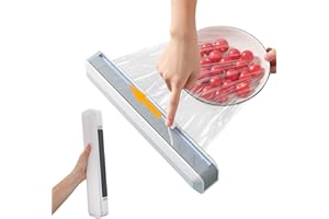 TECHVIZRS Magnetischer Frischhaltefolienspender, Praktischer Folienspender Folienschneider für Küche, Praktischer Abroller für Alu- & Frischhaltefolie & Backpapier