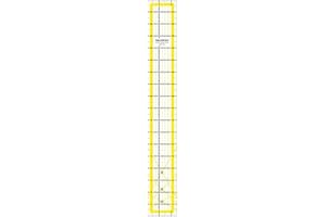 Liquidraw Quilting Ruler - 2.5" x 18" | Transparent Acrylic | Clear, Bold Imperial Measurement Markings | Patchwork Rectangle Quilting Template | Ideal For Quilting, Sewing & Cutting | 3 mm Thick