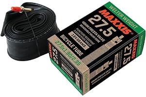 Maxxis Welterweight Bicycle Tube 27.5" x 1.9-2.35 Presta Valve 48mm with Removeable Core,Black