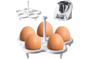 CUIDONGSHENG 2 Pcs Support à Oeufs Steam Eggs pour Thermomix-TM5 TM6 TM31, Accessoire de Cuiseur à Oeufs 5 Trous, Panier de Cuisson Chaudière à Oeufs Casier à Oeufs
