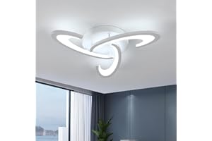 DELIPOP Nowoczesna Lampa Sufitowa Led, Lampa Sufitowa 36w 4000lm, Lampa łóżKowa Petal Design, Lampy Sufitowe Cool White 6500k Do Salonu Kuchnia Sypialnia Korytarz, 3 GłOwice Dia 53cm