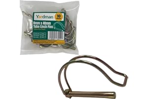 YARDMAN 10-pcs Pipe Tube Linch Lynch Pin 8mm x 40mm for 36mm Shaft Lock Clip