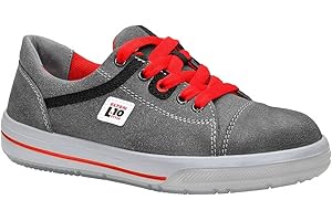 ELTEN Sicherheitsschuhe VINTAGE Lady Low ESD S3, Damen, Leder, Stahlkappe, leicht, sportlich, Grau, Größe: 40