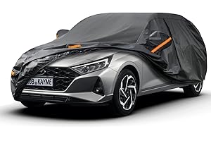 Kayme 7 Layers Hatchback Car Cover Waterproof Breathable, Custom Fit Hyundai i20 (2009-2023), Outdoor Full Small Car Cover Rain Sun UV Dust All Weather Protection. Shipping From UK Warehouse.