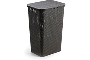 ORYX IPAE Pro Garden, Cesto Ropa Resina Con Tapa 80 Litros, Colores Aleatorios