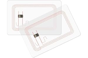 BABIQT 10 pcs NFC Tag NTAG215 Card Transparent, Blank Rewritable PVC NFC Cards CR80 Size, 504 Bytes Memory RFID Card NFC Chip Visible, Compatible with TagMo and All NFC-Enabled Devices