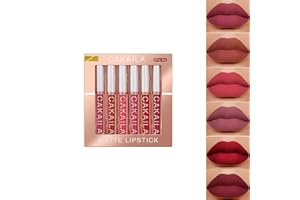 SPORTEON Rossetto, Rossetto Matte Kit, Rossetto Kit lucidalabbra per rossetto liquido opaco 6 set Kit regalo rossetto liquido per cosmetici a lunga durata impermeabile (03)