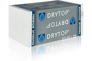 DRYTOP Styropor Dämmplatten EPS DEO 035 dm | 60 mm - 100 kPa Farbe: weiss (1 Paket Styroporplatten INHALT: 6 m²) - sicherer Versand Ihrer Bestellung durch passgenaue 2-wellige Versandkartons