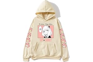 zhedu Spy X Family Printed Hoodie Anime Manga Cartoon Sweatshirt Spring and Autumn Outdoor Sports Loose Pullover