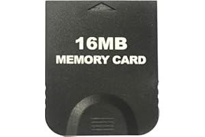 Gamer Gear 16MB Memory Card storage device compatible with the classic Gamecube NGC and Wii Consoles. High Speed Black Game saving storage accessory for saving game progress