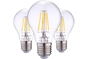 BHMAOYN 12V 24V E27 LED-lampor 6W Lågspänningslampor,AC/DC12-24V Antik Retro E27 LED-Lampor 60W Ekvivalent,Varm Vit 2700K för