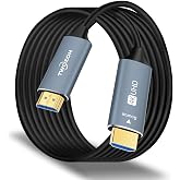 Twozoh 50M Fiber Optic HDMI Cable, 4K HDMI Optical Cable 4K/60Hz (4:4:4 HDR10 HDCP2.2) 1440p 144Hz 18Gbps High Speed UHD Fibe