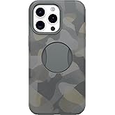 OtterBox iPhone 15 Pro MAX (Sadece) OtterGrip Simetri Serisi Kılıf - DEMİR CAMO (Gri), dahili tutuş, şık kılıf, MagSafe'e otu