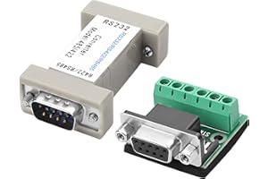XMSJSIY RS232/RS485/RS422 Convertidor Serial Adapter Industrial - Comunicación Datos 300-115.2 Kbps Compatible con EIA/TIA RS-232C y RS-485 Estándares