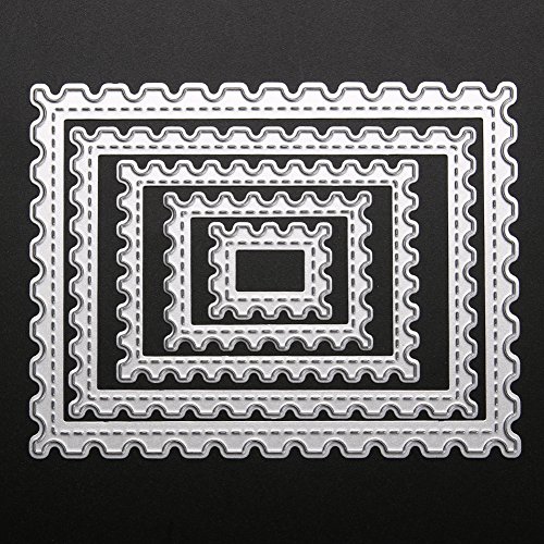 Demiawaking 5Pcs Getränke und Dessert Schneiden Schablonen DIY Sammelalbum Dekor Papier Karten, Metall Buchzeichen , Metall Lesezeichen als Geschenk fuer Freunde - 3
