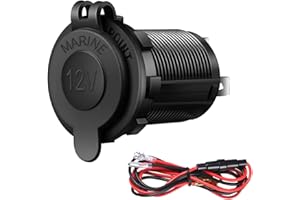 ZHSMS Cigarette Lighter Socket Car Marine Motorcycle ATV RV Lighter Socket Power Outlet Socket Receptacle 12V Waterproof Plug by