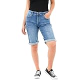 M17 Womens Casual Knee Length Denim Shorts Pantalocini Donna