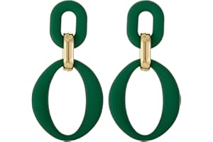 SIXDUTON Orecchini Ovali in Acrilico, Vintage e Piuttosto Esagerati Orecchini Eleganti Colorati, Adatti per Donne e Ragazze in Estate