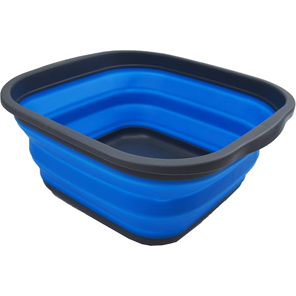 SAMMART Collapsible Dish Tubs, 2-Pack – 10L Foldable Wash Basins For Dishes, Camping & More - View #2