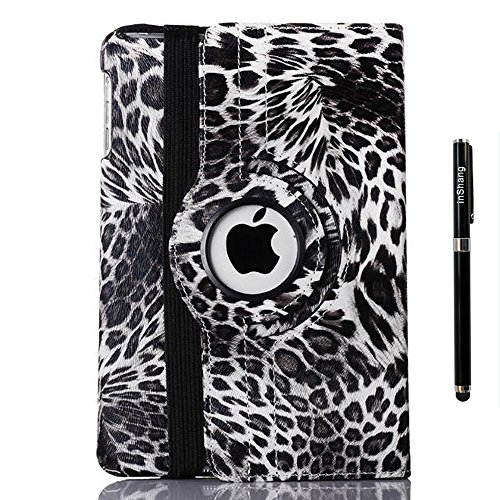 inShang Hülle für Apple ipad mini 3 mini 2 mini 1, Edles PU Leder Tasche Hülle Skins Etui Schutzhülle Ständer Smart Case Cover für Tablet iPad, Super Automatische Einschlaf-/Aufwach funktion, 360 Grad rotierende + inShang Logo hochwertigen Stylus Eingabestift Stift