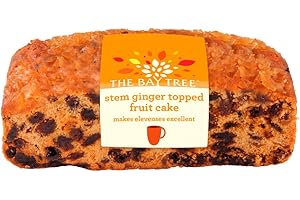 The Bay Tree Stem Ginger Topped Fruit Cake – 310g | Rich, Moist, Fruity and with Crystallised Ginger | Handcrafted British Cake | Great for Gifting, Afternoon Tea & Festive Treats