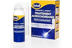 Dr. Scholl's Traitement Acrochordon Freeze Away - Élimine Acrochordons et Excroissances de Peau en 1 passage rapide grâce à la Cryothérapie - Cliniquement prouvé, Facile d'utilisation - 12 Traitements