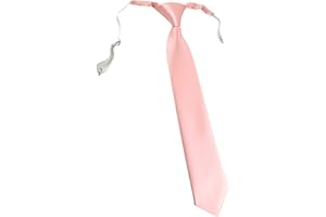 TigerTie Corbata infantil en monocolor, preatada con goma elástica