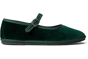 LA TRANQUILLINA Donna Siena Friulane Mary Jane Flat Pumps - Verde, verde, 37 EU