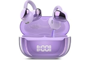 DUCOCUB Open Ear Kopfhörer Bluetooth 5.4, Clip On Kopfhörer mit Innovatives Clip-Design, 48Std Spielzeit ohrhörer bluetooth mit DNN Geräuschunterdrückung, Sicherer Halt, Intensiver Klang, IPX7 Wasserdicht