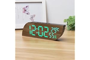 Tnfeeon Cyfrowy budzik, zegar biurkowy LED i lustro, duży wyświetlacz z ładowarką USB, automatyczny tryb ściemniania, 12 godz. 24 h, nowoczesny zegar elektroniczny do sypialni