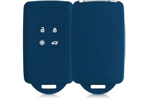 kwmobile Custodia Compatibile con Renault con 4 tasti Smart Key (solo Keyless Go) - Cover Chiavi Auto Protezione Copri Telecomando - Copri Chiave Copertura blu scuro