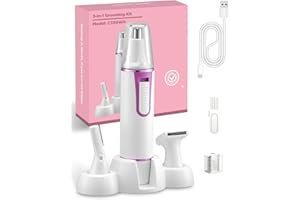 NUMIFUN Tondeuse à cheveux nez,Tondeuse à cheveux de nez pour femme, tondeuse à nez professionnelle, tondeuse à nez sans douleur, fonctionne sur piles, lames imperméables à double