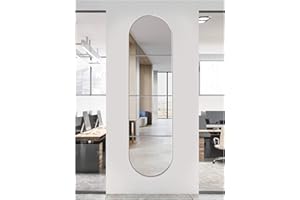 EONAZE 2 mm naklejka na lustro ścienne, przeciwwybuchowe kwadratowe elastyczne lustro akrylowe naklejki dekoracyjne do łazienki salonu sypialni (owalne 4 sztuki 30 x 30 cm)