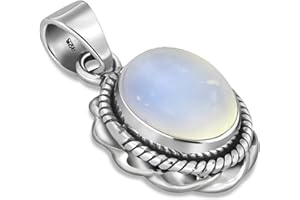 Unique Gems Ciondolo da donna Art Nouveau Pietra di luna 2.9 ct in Argento 925 Qualità come gioielliere