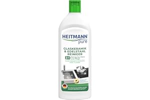 ‎HEITMANN PURE HEITMANN pure Glaskeramik- und Edelstahl Reiniger | 3-in-1 | Reinigung, Glanz und Pflege | 250 ml