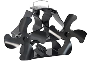 Tomersun Wood Stove Log Burner - 8 Blade Heat Powered Fireplace Fan, Thermal Stove Top Fan