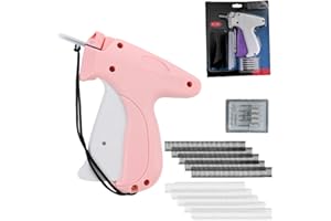 BOBETY Stitchy Quick Clothing Fixer - Micro Stitch Gun For Clothes - Stitch Gun - Micro Stitch Gun For Fine Stitching, Tagging, And Hemming - Mini Sewing Quilting Tag Gun For Clothes (Pink)