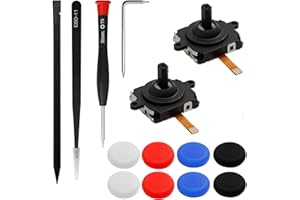 PAIRIER 2 Pcs Joystick Replacement Kit for Oculus Quest/Meta Quest 2 Controller,Left & Right Joystick Analog Thumb Stick Repair Kit with Joystick caps,Repair Tool Set for VR Controller