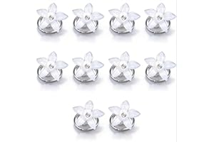 ‎ZEAYEBSR Zeayebsr 10 Haarspiralen mit weißen Blumen, Hochzeitshaarschmuck, Brauthaarspangen