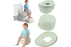 Merkan Töpfchen Sitzauflage Toilette, Touristentopf, Kinderfuß, Tragbar, 3in1 Nachttasse (Beige)