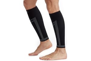 CAMBIVO 1 Paire Chaussettes de Contention Femme Homme, Bas de Contention sans Pied, Manchon Compression Mollet pour Course, Sport, avion, Randonnée, Marathon