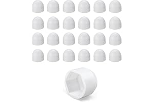 DOJA Barcelona Cache Ecrou - Pack 25 M12: Blanc - Installation Facile, Ajustement Idéal - Cache Boulon Pour Montage Simple Et Sécurisé - Capuchon Plastique Offrant Protection Vis Et Finition