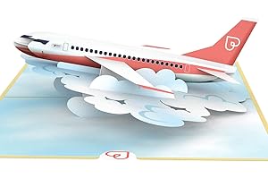 papercrush® Pop up biglietto Aereo – 3D Biglietto viaggio sorpresa, Cartolina di compleanno, Buono regalo per biglietti aereo, Regalo per viaggiatori (uomo e donna), Dono di denaro per luna di miele
